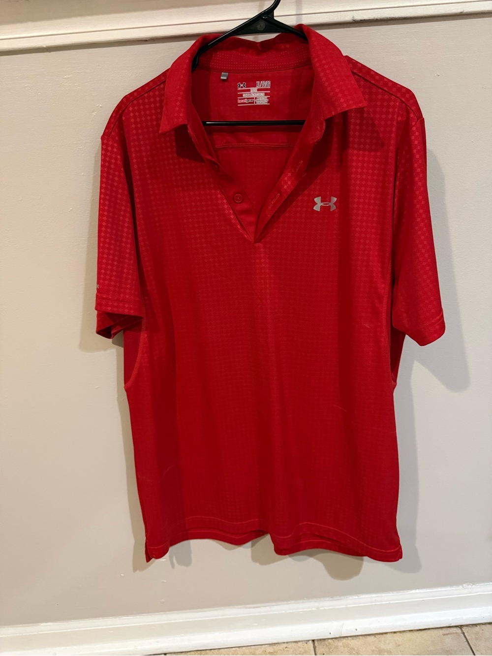 Under Armour Men's Bright Red Short-Sleeve Polo